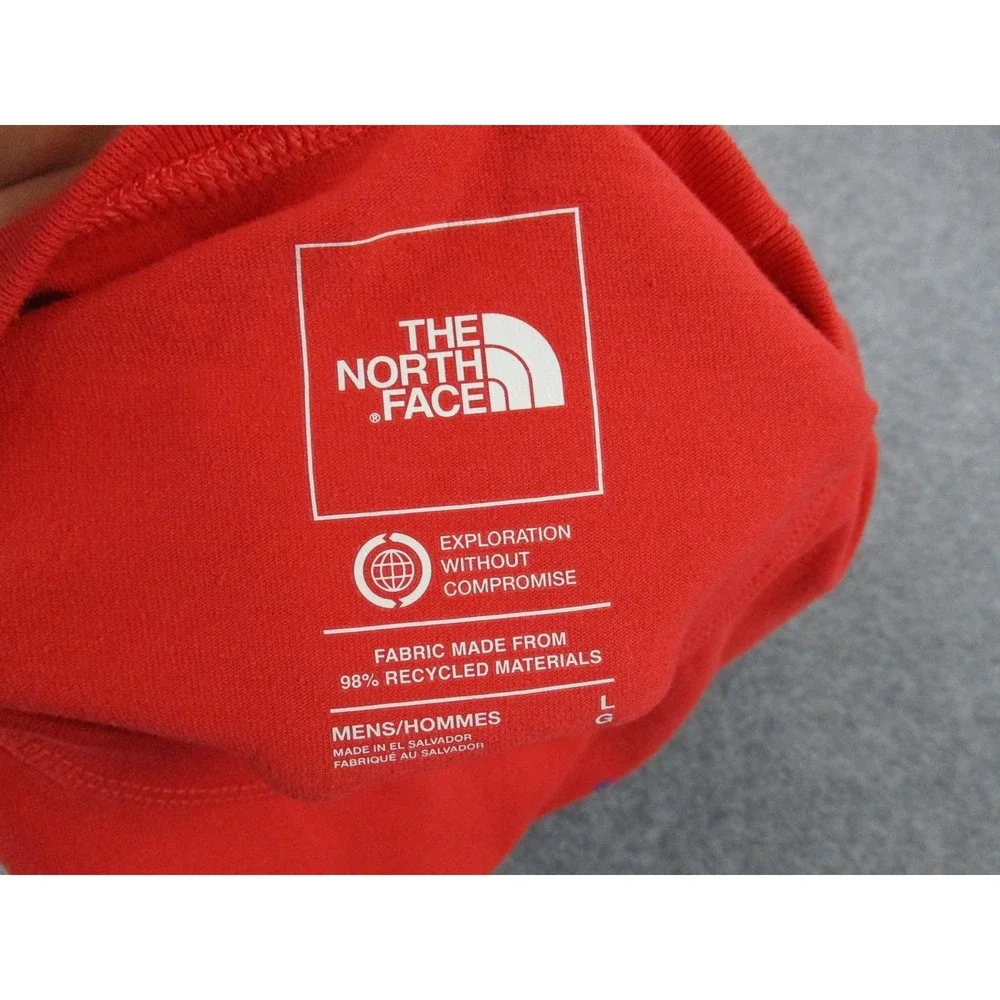 North Face Shirt Mens Large Red Year Of The Tiger Long Sleeve Hiking Crew Neck